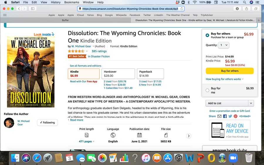 dissolution amazon best seller western science fiction